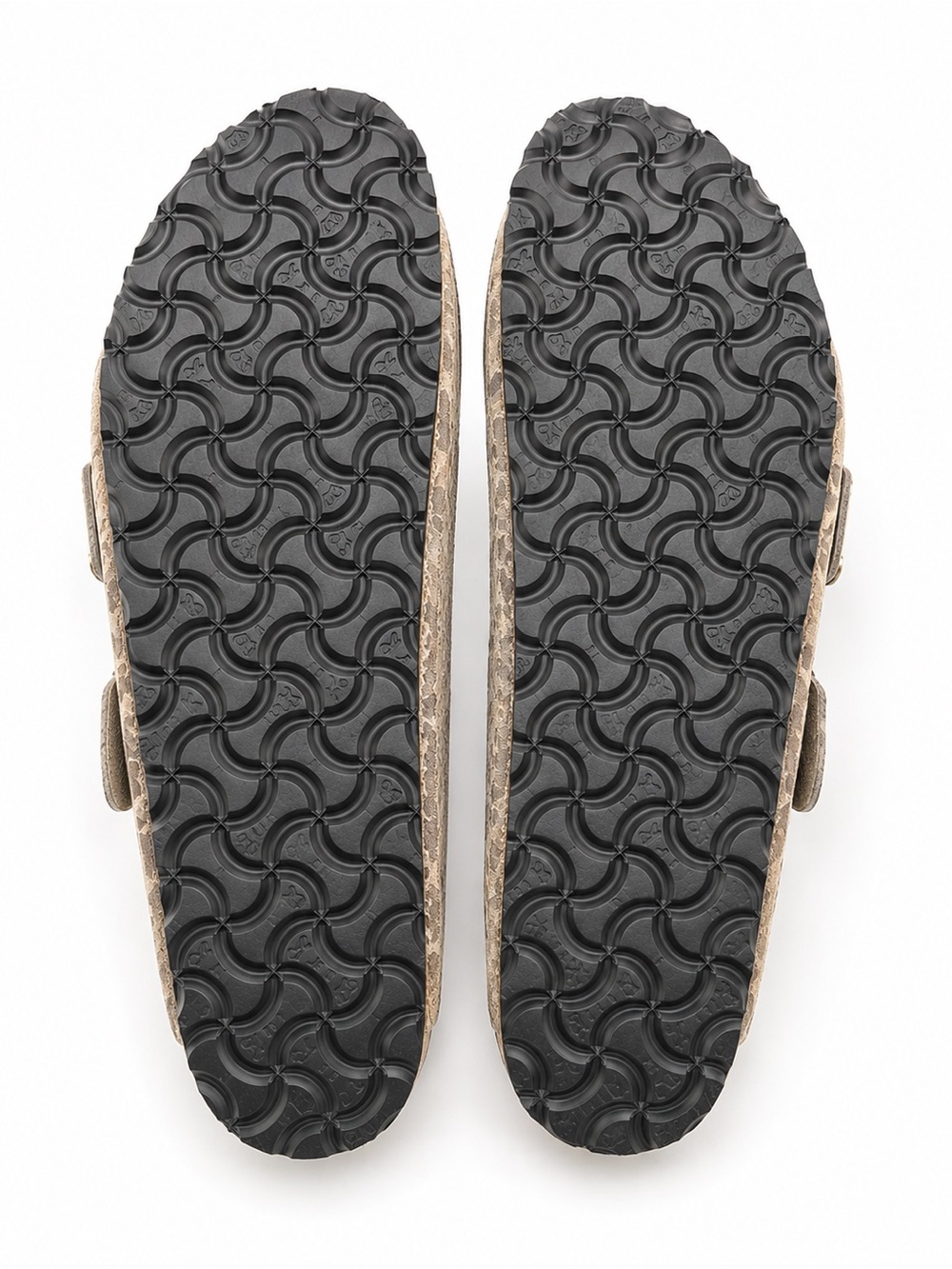 Birkenstock Arizona Two-Strap Sandal in Taupe Leopard Suede - Picture 5 of 5